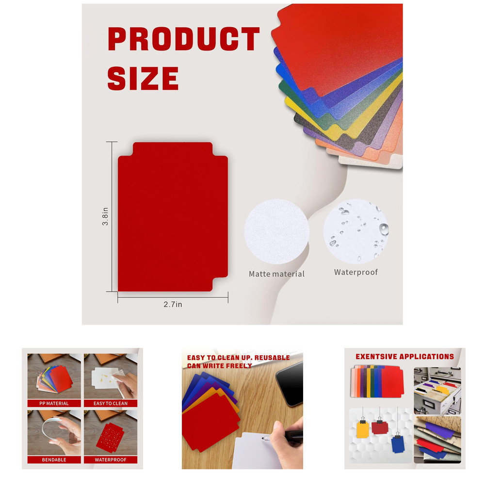 Trading Card Dividers Multicolor Plastic 2.7 x 3.8 Inches for Games and Sports