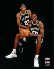 David Robinson San Antonio Spurs Unsigned 1998 ASG Portrait w/Tim Duncan Photo