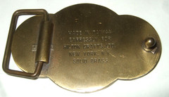 Lake Placid Olympics Belt Buckle Roni Raccoon Brass Buckle Winter 1980