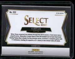 2025 Panini Select Diamond Level #222 Cliff Lee Orange Flash Prizm