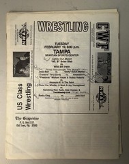 Lot of 5 VTG « The Grapevine » Florida Wrestling Prog. Vol VIII 6-10 CWF Freebirds
