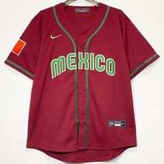 Mexico, Baseball Jersey, Blank, Stitched, Red, S/M/L/XL/2XL/3XL