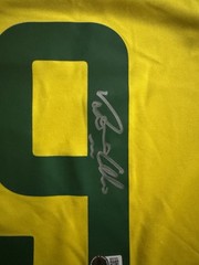 Ronaldo Nazario Signed Brazil FC Home Soccer Jersey #9 with Beckett COA