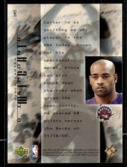 2000-01 Upper Deck Black Diamond Vince Carter Diamond Might HSC