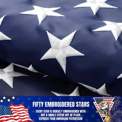 American Flag 3x5ft for Outside: Heavy Duty Nylon, High Wind 3×5 ft, ft