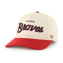 Men&rsquo;s &rsquo;47 Natural Atlanta Braves Crosstown Franchise Fitted Hat