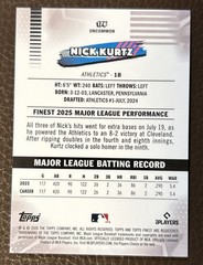 Topps 2025 Topps Finest Nick Kurtz Red #176 Serial Numbered #3/5 Athletics 🔥