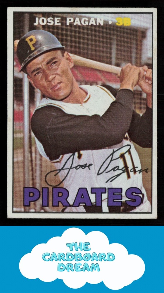 Jose Pagan 1967 Topps #322 Pittsburgh Pirates Low-Grade Poor Baseball Card