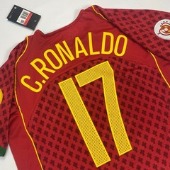 2004 Portugal Home Retro Jersey Ronaldo #17 Short Sleeve Vintage Retro Iconic