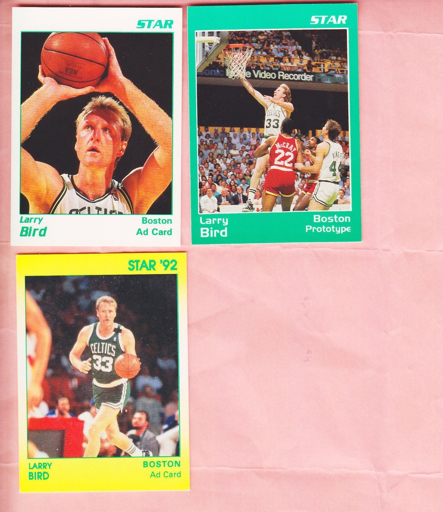 1990-92 STAR CO. GROUP OF 3 LARRY BIRD GLOSSY PROMO CARDS