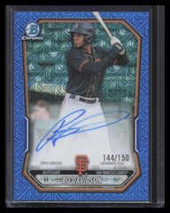 Bo Davidson 2026 Bowman #BMA-BD Chrome Autographs Mojo Blue Refractors #/150