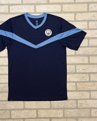 Manchester City Youth XL 2023 Training Jersey Navy Baby Blue Stripe