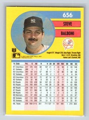 1991 Fleer – Steve Balboni #656 New York Yankees Baseball Card
