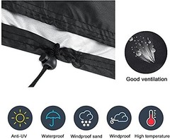 amberr Billiard Pool Table Cover,Waterproof Fade 8FT: 100x56x8in, Black