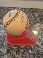 1984 BASEBALL~RAWLINGS XXIII OLYMPICS GAME BALL W/RAWLINGS STAND