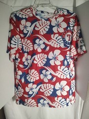 SGA Texas Rangers Hawaiian Shirt XL Floral Fox Sports Southwest Stadium Giveaway