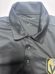 Vegas Golden Knights NHL Mens Polo Shirt Size Medium Port Authority Black Top