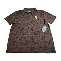 Wyoming Cowboys Fremen Palm Polo Shirt Men&rsquo;s Size 2XL Brown Short Sleeve New NWT