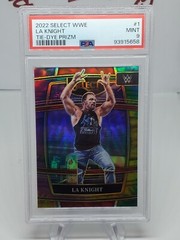 2022 Select WWE Prizms Tie-Dye #1 LA Knight #/25 SP PSA 9 POP 1