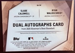 2025 Bowman’s Best Dual Autos Ryan Waldschmidt/Slade Caldwell #DA-CW Orange /25