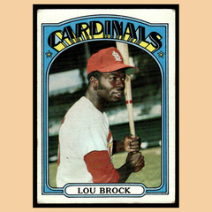 Lou Brock #200 1972 Topps St. Louis Cardinals Baseball Card MLB VG