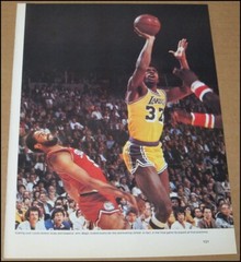 1981 Magic Johnson Full Page SI Photo Larry Bird Dr J Julius Erving Bob Lanier