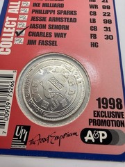 1998 New York Giants Tailgate Club Nickel Silver Coins Strahan Way Armstead Kan…
