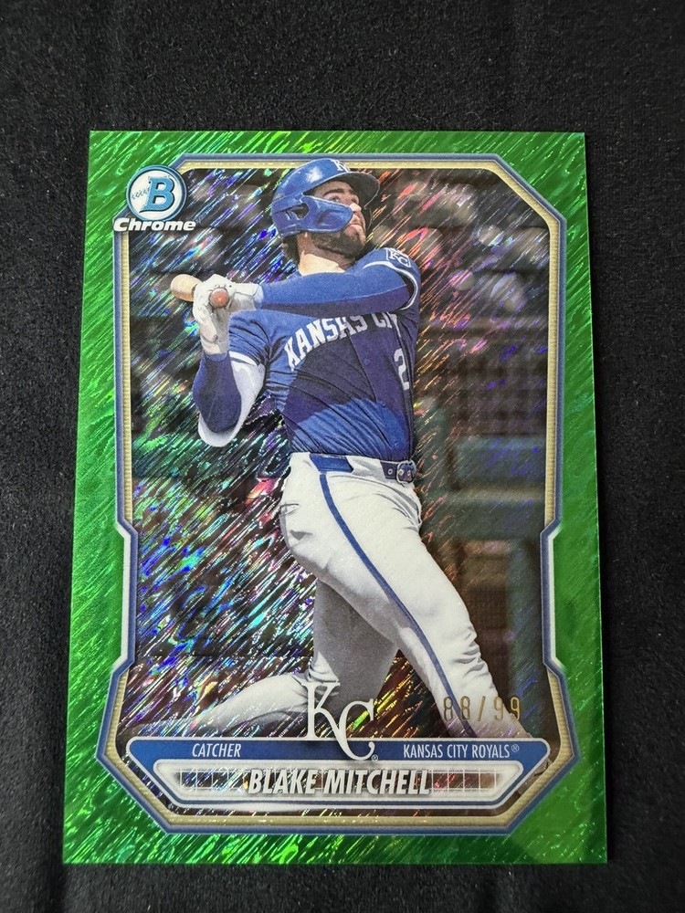 BLAKE MITCHELL 2025 Bowman Draft Chrome #BDC-160 Green Shimmer Refractor /99