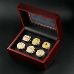 6PCS Kobe Bryant Los Angeles Lakers Championship Rings Set With Box