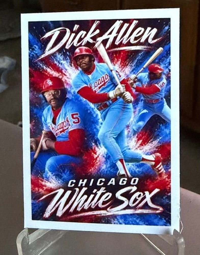 Dick Allen White Sox Custom Caricatures Baseball Art Card