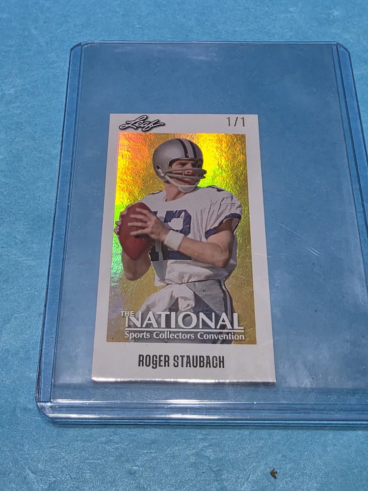 2026 Leaf NSCC National Exclusive Roger Staubach Mini Gold Refractor #1/1