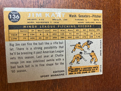 1960 Topps Jim Kaat Rookie