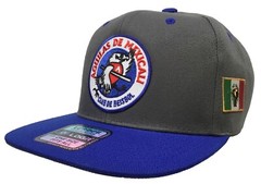 AGUILAS DE MEXICALI BANDERA 2 LOGOS HAT DARK GREY ROYAL MEXICO FEDERAL CHAPO