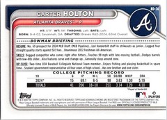 2024 Bowman Draft #BD-74 Carter Holton