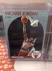 1990 NBA Hoops #65 Michael Jordan and #223 Sam Vincent Jordan #12 Jersey