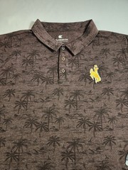 Wyoming Cowboys Fremen Palm Polo Shirt Men&rsquo;s Size 2XL Brown Short Sleeve New NWT