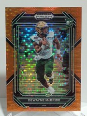 2023 Prizm Draft Picks Dewayne McBride Orange Pulsar/49 SSP and Base Card RC