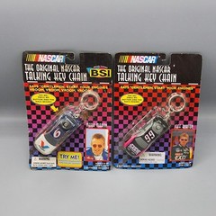 lot of TWO BSI Nascar Talking Keychain Mark Martin&rsquo;s #6 + Jeff Burton #99 / New