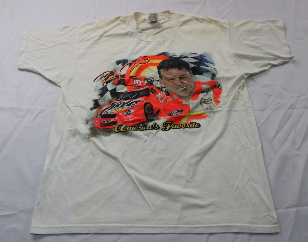 Ricky Rudd Men&rsquo;s Fruit Of The Loom Vintage Tide Racing Shirt JL3 White Size XL