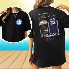 NEW!! LeBron James Philadelphia 76ers Mitchell & Ness Locker Room T-Shirt