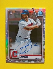 Bobby Bradley 2020 Bowman Chrome Refractor Auto Card /499 #CRA-BB On Card AU RC