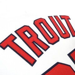 Mike Trout California Angels Men&rsquo;s Cooperstown Home White Throwback Jersey