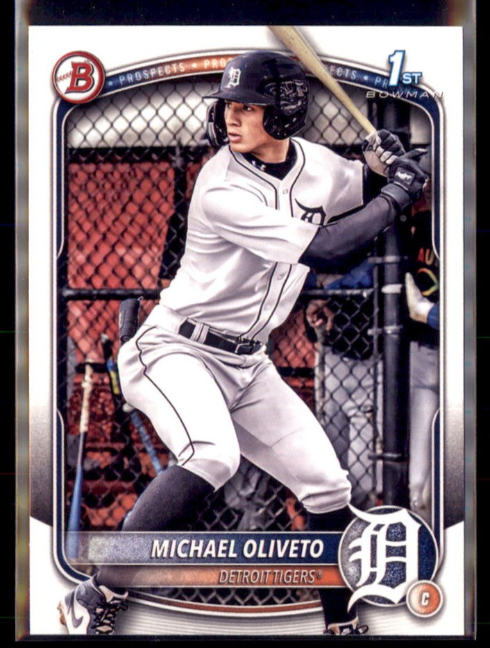 2025 Bowman Draft Paper 1st Michael Oliveto Tigers BD-156 5 card lot