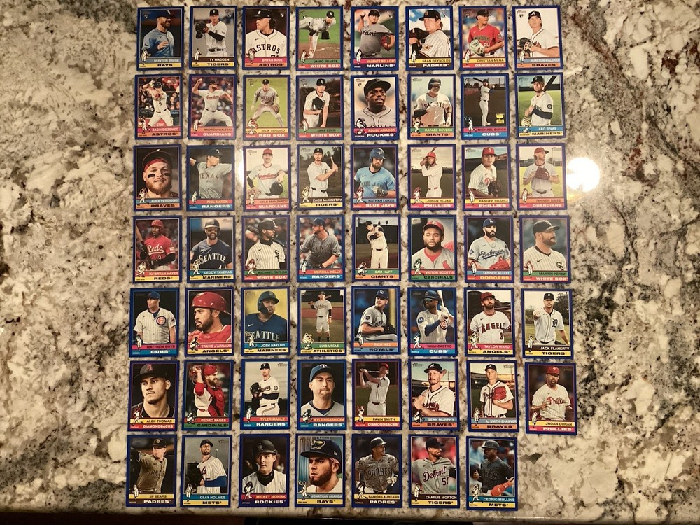 2025 Topps Heritage High & Low Number LOT 55 Dark Blue Bordered Cards Mint Cond.