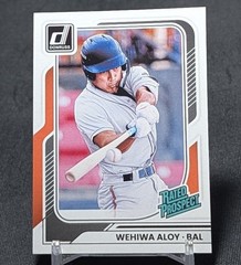 Wehiwa Aloy Rated Prospect Rookie RC 2026 Donruss Card #155 Baltimore Orioles