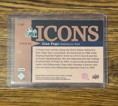 2013 UPPER DECK NOTRE DAME ICONS ALAN PAGE CHEAPEST ON eBAY!