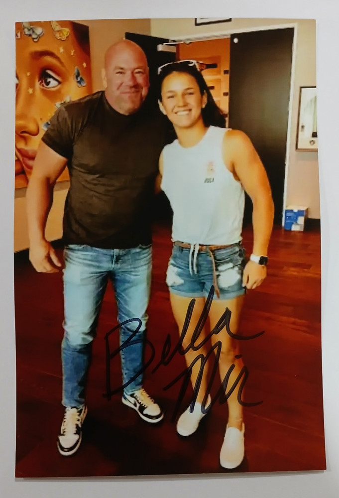 Bella Mir Signature Signed Auto Autograph Photo w/ UFC CEO Dana White