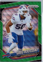 2025 Panini Prizm – Greg Rousseau #9 Green Wave Buffalo Bills
