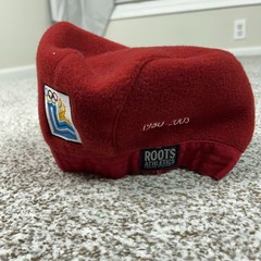 Vintage Lake Placid 1980 Olympics Hat Cap Fitted Mens Large Red Roots Athletics