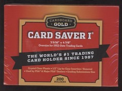 CBG Cardboard Gold CARD SAVER 1 I Clear Plastic Holder 200 COUNT BOX PSA BGS sub